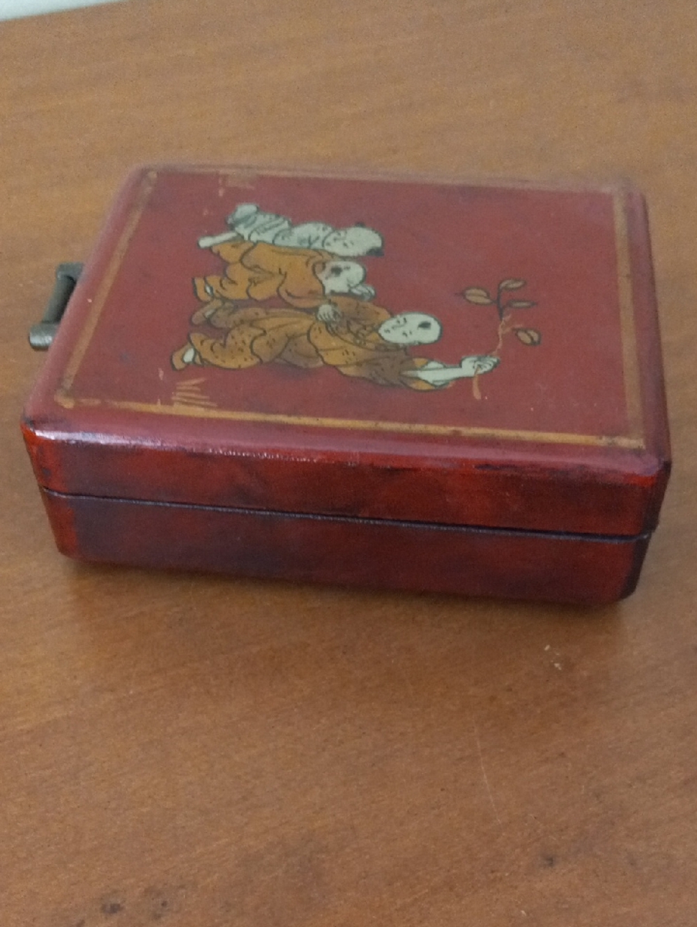 Handpainted Chinese Rosewood Trinket Box - Picture 6 of 8